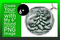 Elegant Round Design Keychain Template , 3D Xmas Product Image 1