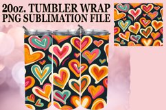 Sublimation Tumbler - Heart Pattern Wrap Product Image 1