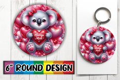 Cozy Round Car Coaster Magic, Valentines Product Image 1