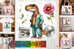 Playful TSHIRT Gift Ideas PNG, Dino Product Image 1