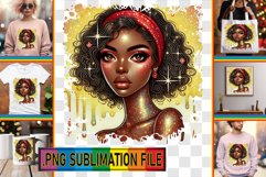 Stylish PNG TSHIRT Designs, Afro Girl Product Image 1