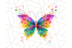Colorful Butterfly Clipart PNG Clipart, Rainbow Butterfly Product Image 4