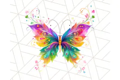 Colorful Butterfly Clipart PNG Clipart, Rainbow Butterfly Product Image 4