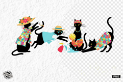 Summer Funny Cats Clipart Product Image 1