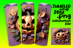 Crafty 20oz Tumbler Template , 3D Pumpkin Product Image 1
