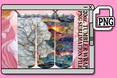 Golden Oasis: 3D Gold Tumbler Wrap 20oz Product Image 1