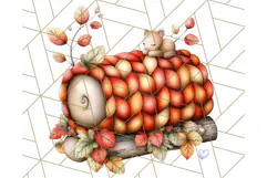 Fall Fairy House Clipart PNG, Autumn Homes and Decor Product Image 4
