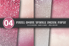 Pastel Ombre Sparkle Digital Paper Product Image 1
