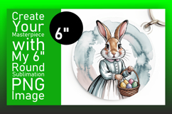 Cute Circle Design Sublimation PNG , Easter Bunny Product Image 1