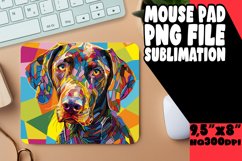 Lively Abstract Dog Mouse Pad Design PNG Product Image 1
