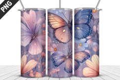 3D Butterfly 20 oz Tumbler Design| Butterfly Flower Tumbler Product Image 5