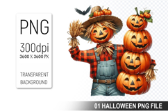 Hello Autumn, Halloween Sublimation Clipart PNG Product Image 1