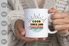 Good Vibes and Sunshine Svg / Summer Quote SVG Design Product Image 2
