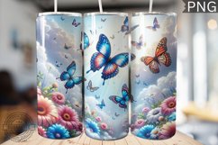 Butterflies Tumbler Sublimation - Tumbler PNG Design Product Image 1