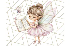 Bookish Fairy PNG Clipart, Whimsical Reading Elements Png Product Image 4