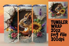 Flower and Animal Tumbler Wrap: 3D Wall Hole Style Product Image 1