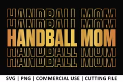 Handball Mom SVG | Stacked SVG Product Image 1