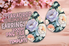 Unique Teardrop Design for Earrings , Flower Pattern Product Image 1