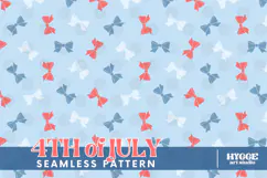 American 4th of July Patriotic Coquette Bow Seamless Pattern Product Image 1