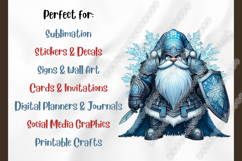 Christmas Viking Gnome Clipart | 30 PNG Warrior Gnomes Product Image 10