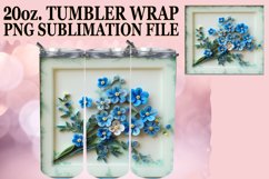 Springtime 3D Flower Tumbler Wrap - 20oz Product Image 1