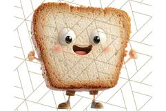 Cute Food PNG Clipart, 3D Adorable Kawaii Characters Png Product Image 4