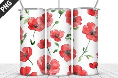 Valentine&#039;s Day Flowers Tumbler Wrap | Sublimation Design Product Image 1
