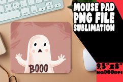 Halloween Ghost Sublimation Mouse Pad Watercolor Art Product Image 1