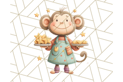 Cozy Safari Baking Animals PNG, Cute Jungle Kitchen Art Product Image 4