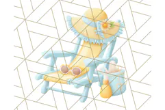 Sky Blue and Sunshine Yellow Summer Clipart PNG, Tropical Product Image 4