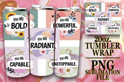 Inspiring sunsets 20oz tumbler wrap, Quote Product Image 1