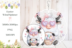 Funny Easter Cow Wind Spinner, Easter Eggs Wind Spinner Product Image 1