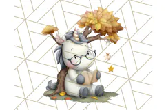 Magical Bookish Unicorn PNG Clipart Reading Books & Stories Product Image 4