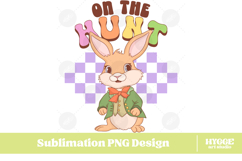Easter Bunny Sublimation PNG Chick Farm Hip Hop Spring Joy Product Image 1