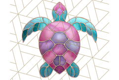 Stained Glass Sea Creatures PNG Clipart, Ocean Fantasy Product Image 4