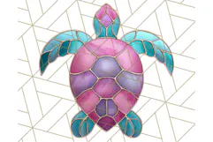 Stained Glass Sea Creatures PNG Clipart, Ocean Fantasy Product Image 4