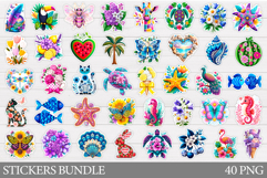 Stickers Bundle Printable. Summer Stickers Design Product Image 1