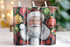 Merry Christmas Santa Tumbler Wrap | Christmas Wrap Product Image 1