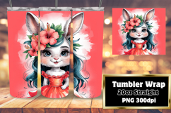 GORGEOUS PNG Tumbler Design 20oz , Cute Bunny Product Image 1