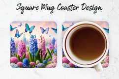 Butterflies Mug coaster | Coaster | Sublimation Design Product Image 1