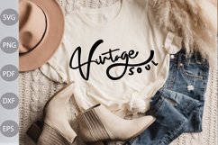 Vintage Soul SVG Cut Files - Boho Girl SVG Design Product Image 1