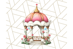 Princess Castle Clipart PNG, Enchanted Garden Artwork Product Image 4