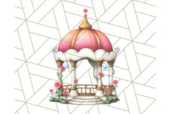 Princess Castle Clipart PNG, Enchanted Garden Artwork Product Image 4