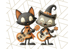 Retro Halloween Clipart Vintage PNG Graphics, 50s Holiday Product Image 4