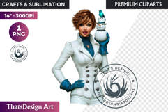 Modern Winter Girl Fashion Illustrations PNG Graphics Product Image 1