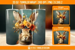 3D Cute Cat Tumbler Wrap Designs, Sublimation Wrap Product Image 1