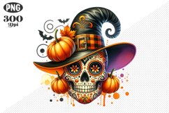 Halloween Skull Sublimation - Clipart PNG Design Product Image 1