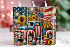 4th of July 20oz Tumbler Wrap Sublimation Product Image 1