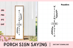 Porch Sign Saying SVG | Welcome To Our Porch Product Image 1