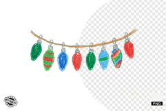 Merry Christmas Lights Clipart Product Image 1